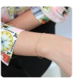 CZ Setting Triangle Shape Bracelet BRS-441-GP